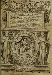 Tapa de Rosario figvrato della sacratissima Vergine Maria Madre di Dio nostra avocata