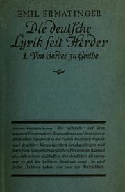 Tapa de Die deutsche lyrik seit Herder