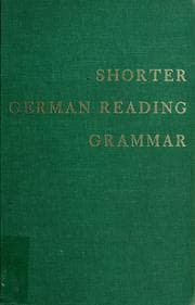 Tapa de Shorter German reading grammar