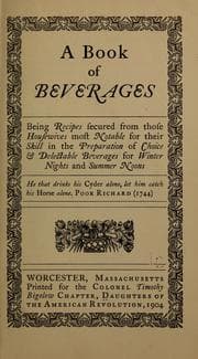 Tapa de A book of beverages...