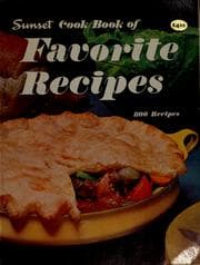 Tapa de Sunset cook book of favorite recipes