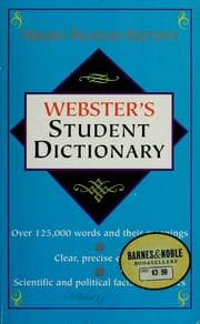 Tapa de Webster's student dictionary