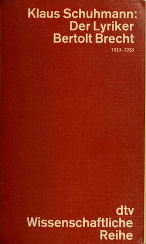 Tapa de Der Lyriker Bertolt Brecht, 1913-1933