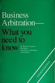 Tapa de Business arbitration--what you need to know