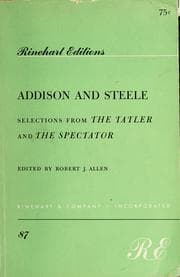 Tapa de Addison and Steele