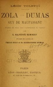 Tapa de Zola, Dumas, Guy de Maupassant