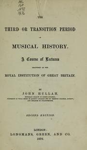Tapa de The third or transition period of musical history