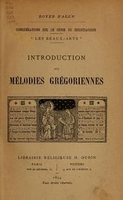 Tapa de Introduction aux mélodies grégoriennes
