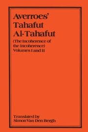 Tapa de Averroes' Tahafut Al-Tahafut Vol 1&2 (Gibb Memorial Trust)