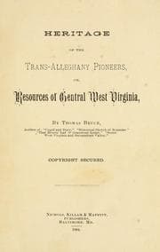 Tapa de Heritage of the trans-Alleghany pioneers