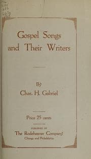 Tapa de Gospel songs and their writers