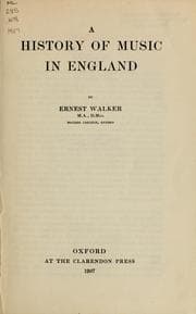 Tapa de A history of music in England