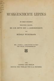 Tapa de Musikgeschichte Leipzigs