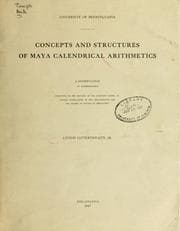 Tapa de Concepts and structures of Maya calendrical arithmetics