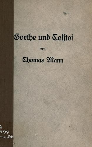 Tapa de Goethe und Tolstoi