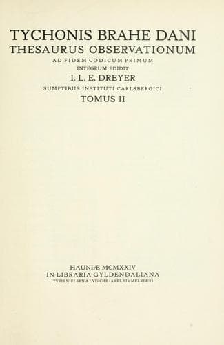Tapa de Opera omnia, edidit I.L.E. Dreyer