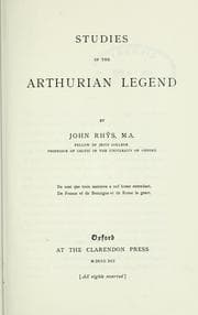 Tapa de Studies in the Arthurian legend
