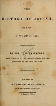 Tapa de The history of Josiah