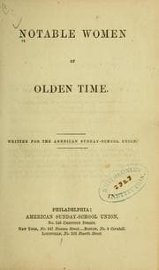 Tapa de Notable women of olden time