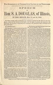 Tapa de Speech of Hon. S.A. Douglas, of Illinois, in the Senate, May 15 and 16, 1860