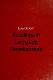Tapa de Readings in language development