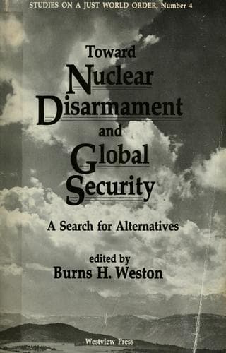 Tapa de Toward nuclear disarmament and global security