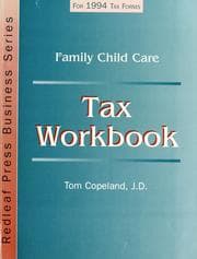 Tapa de Family child care tax workbook