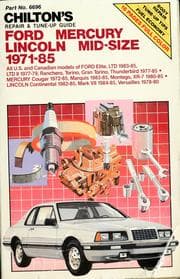 Tapa de Chilton's repair & tune-up guide, Ford, Mercury, Lincoln mid-size, 1971-85