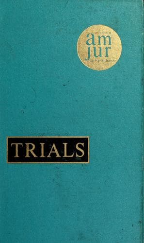 Tapa de American jurisprudence trials