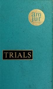 Tapa de American jurisprudence trials
