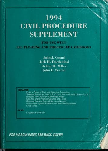 Tapa de Civil procedure supplement