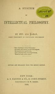 Tapa de A system of intellectual philosophy