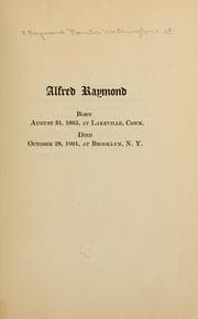Tapa de Alfred Raymond ...