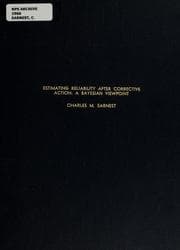 Tapa de Estimating reliability after corrective action