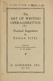 Tapa de The art of writing opera-librettos