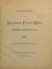 Tapa de Catalogue of the Shelburne farms herd