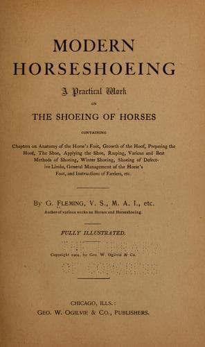 Tapa de Modern horseshoeing