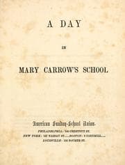 Tapa de A Day in Mary Carrow's school