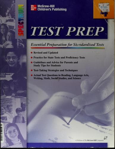 Tapa de Spectrum test prep grade 4