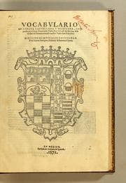 Tapa de Vocabulario en lengua castellana y mexicana