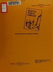 Tapa de New directions for planning in Boston