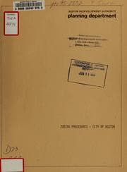 Tapa de Zoning procedures, city of Boston