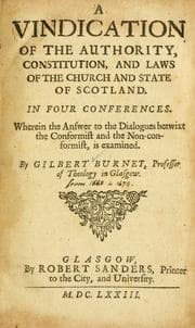 Tapa de A vindication of the authority, constitution, and laws of the church and state of Scotland