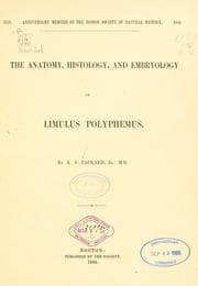 Tapa de The anatomy, histology, and embryology of Limulus polyphemus