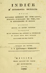 Tapa de Indice d'ittiologia siciliana ossia catalogo metodico dei nomi latini