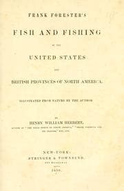 Tapa de Frank Forester's fish and fishing of the United States and British provinces of North America