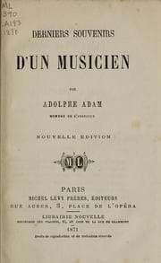 Tapa de Derniers souvenirs d'un musicien
