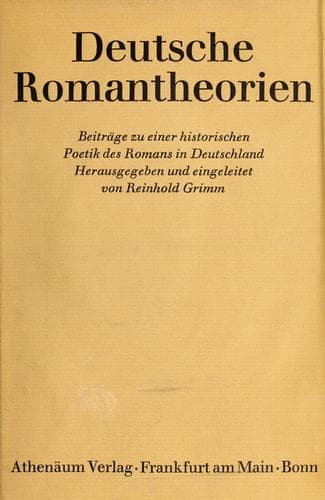 Tapa de Deutsche Romantheorien