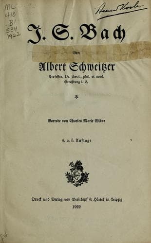 Tapa de J.S. Bach