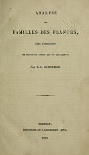 Tapa de Analyse des familles des plantes